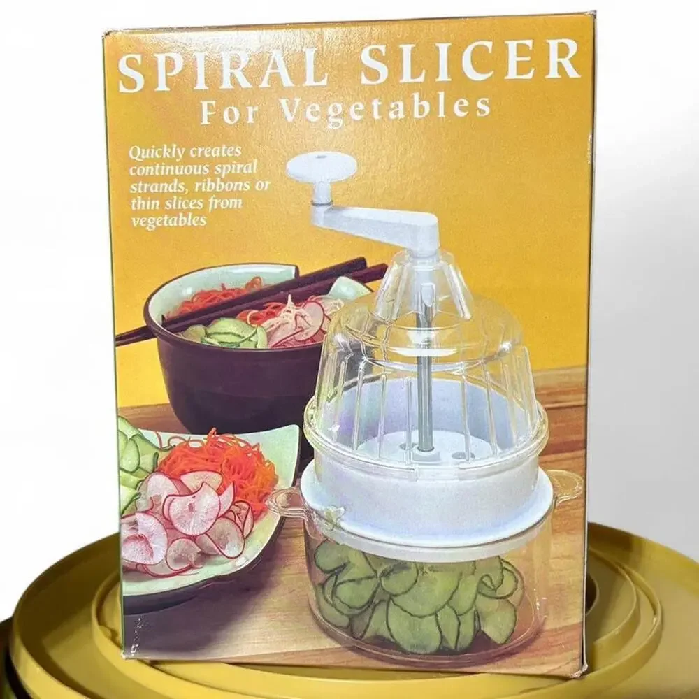 Vintage Spiral Slicer for Vegetables Kitchen Gadget NIB Manual Spiralizer new